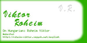 viktor roheim business card
